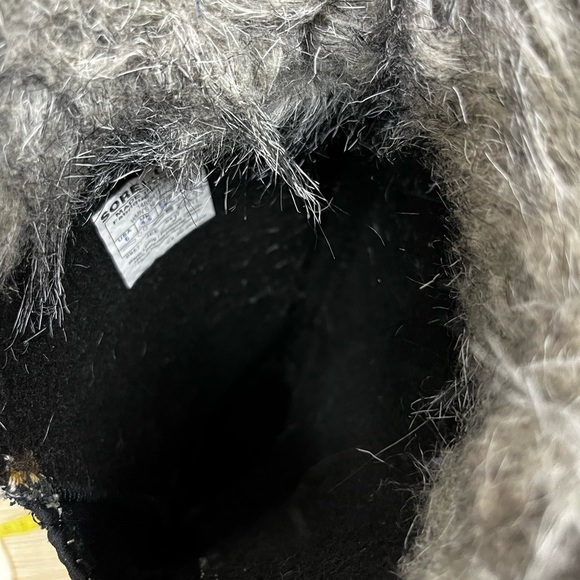 Sorel Women’s Cate The Great Brown Gray Leather Faux Fur Winter Boots Size 6 - Picture 3 of 16